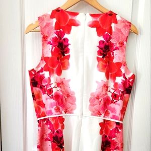 Calvin Klein, size 10, red & white, fully lined